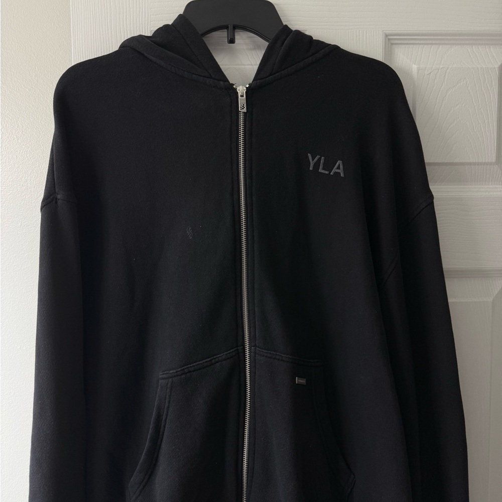 Black YLA Zip-Up Hoodie